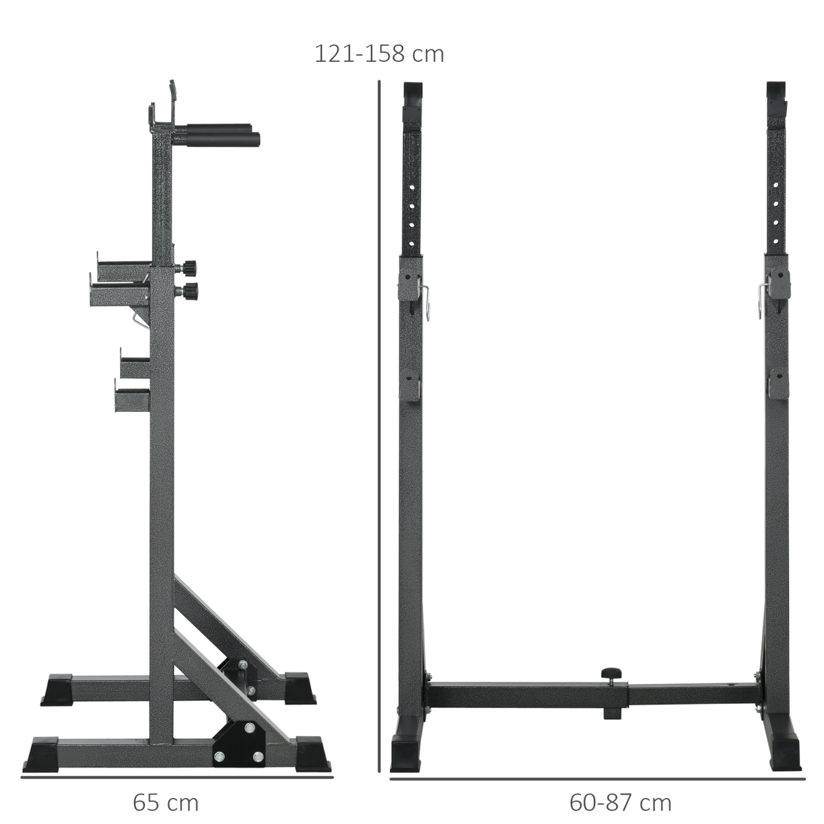 Heavy Duty Squat Rack, Adjustable Weight Barbell Stand, for Home, Gym